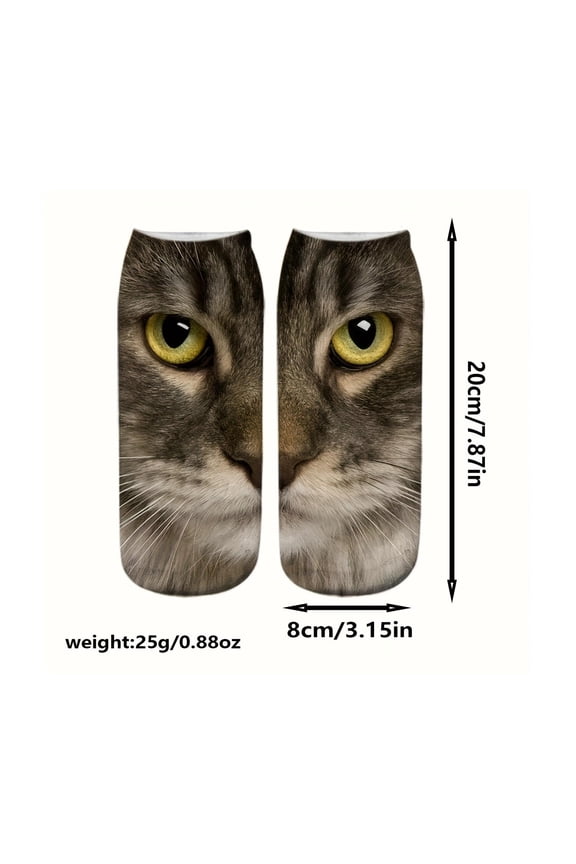 Upgraded Face Print Socks - Cute Mid-calf Socks Unisex Made Of Soft And Breathable Fabric Suitable For Everyday Wear/gifting T