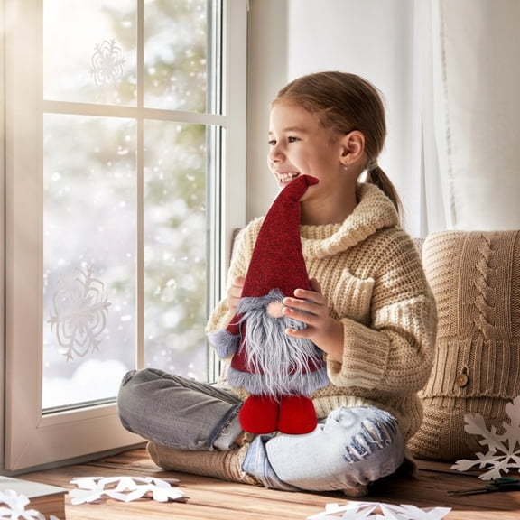 Upgraded Faceless Doll Standing Posture Dwarf Doll Red Hat U