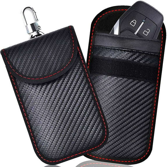 Upgraded Faraday Bag for Key Fob (2 Pack),Premium Faraday Key Fob Protector– Car RFID Signal Blocking, Car Security Protection Pouch