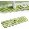 thumbnail image 1 of Upgraded Faucet Mat for Kitchen Sink, 2024 New Kitchen Sink Splash Guard Silicone Draining Mat Sink Protectors Sink Faucet Mat Guard for Kitchen Bathroom Sink Area (Beige, 17.5x5.5in), 1 of 5