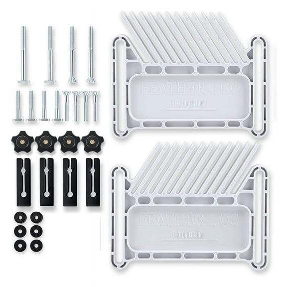 Upgraded Featherboard Device Stackable Board Fits Most Standard , T-Slots, T-Rails on Table Saws,White