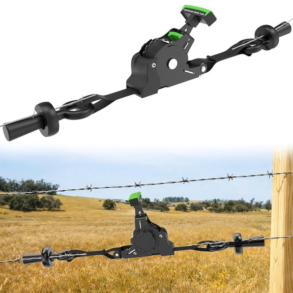 Upgraded Fence Barbed Wire Stretcher Tool, Retractable Ratchet Wire Tensioner & Puller Tool, 8 FT Retractable, Universal Wire Compatibility, Lightweight & Portable Under 4 lbs