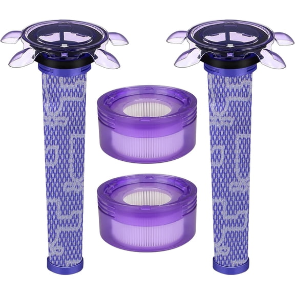 Upgraded Filter Replacement Kit Compatible with Dy*son V8 New Version SV25 / V8 Animal Extra 405901-01/ V7 New Model SV37 Vacuum Part # 965661-05 & 967478-05