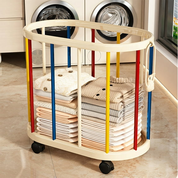 Upgraded Fitness Equipment Yoga Mat Storage Basket Laundry Basket Large Capacity Household Bathroom Laundry Bin Portable Storage Rack H