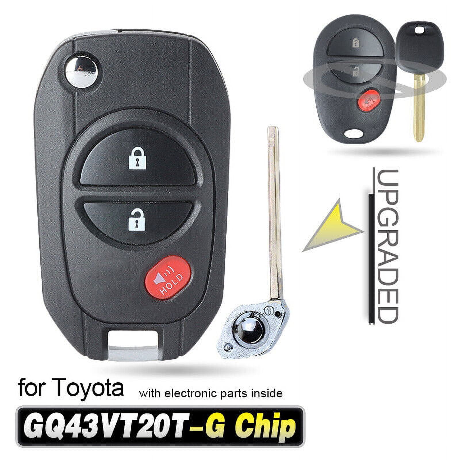Upgraded Flip Remote Key Fob for Toyota Sienna Highlander Tacoma GQ43VT20T  -G