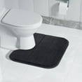 thumbnail image 1 of Upgraded Foam Bath Mat U Shape Toilet Mats Bathroom Rugs Soft Comfortable Water Drying Absorption Non-Slip Thick Machine Washable Easier To Dry Dark U, 1 of 7