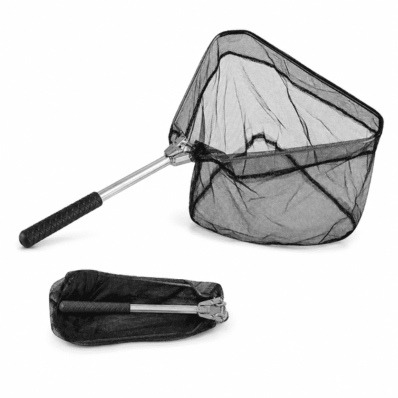 General Foldable Triangle Fishing Landing Net, Portable Fish Catching Net for Shore Fishing