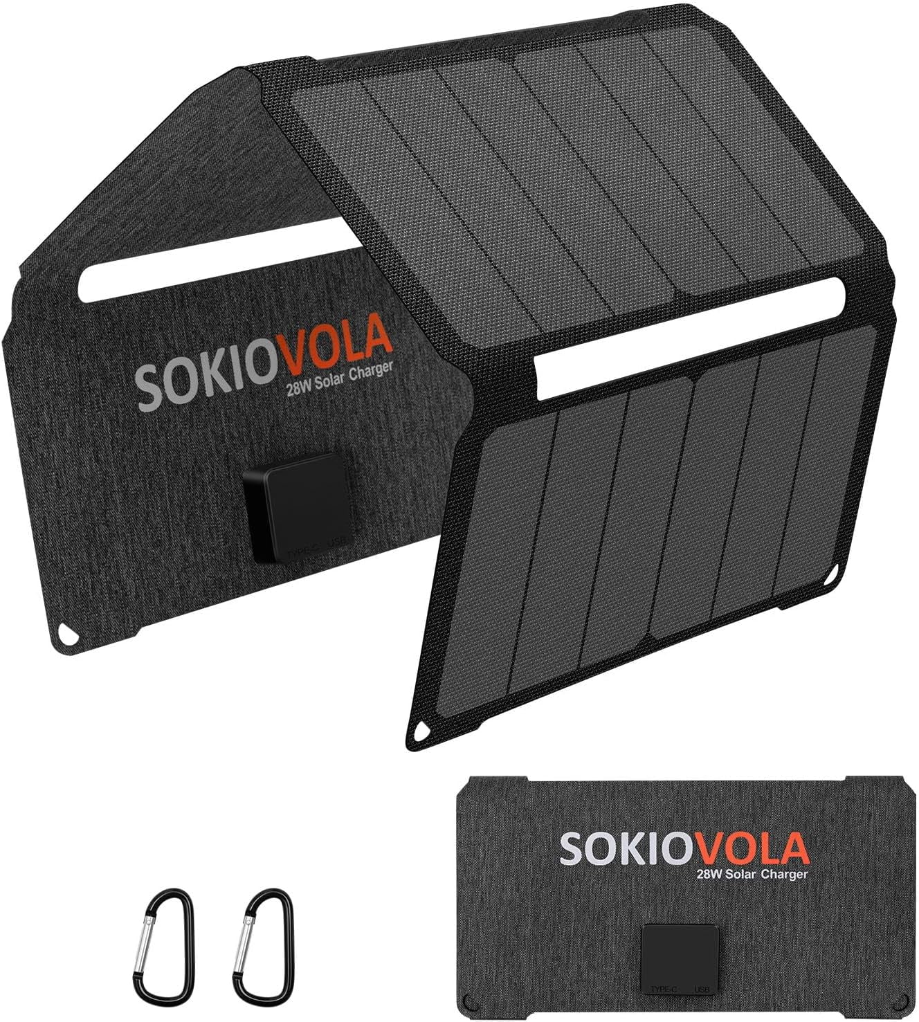 [Upgraded] Foldable Solar Panel 50W Portable Solar Panel Charger 3 Output Ports (USB-A, USB-C,DC) Folding Solar Panel for Camping Hiking RV Outdoor Activities