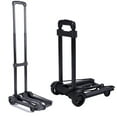 Upgraded Folding Hand Truck, Adjustable Handle Luggage Car twith 4
