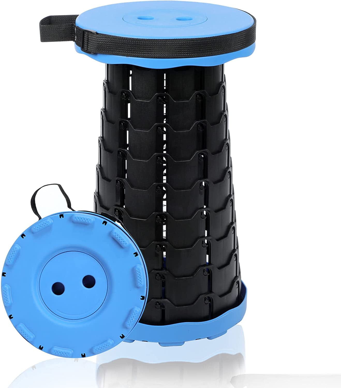 Upgraded Folding Stool Portable Telescoping Stool Lightweight