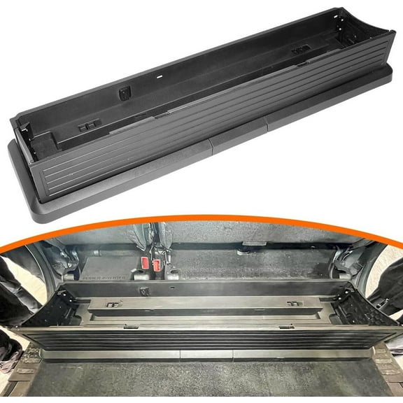 Upgraded Folding Under Rear Seat Storage Box for 2015-2024 Ford F150 Cargo Black