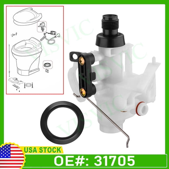 Upgraded For Thetford Aqua Magic V Toilet Water Valve Replacement RV Part 31705