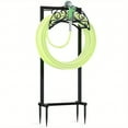 thumbnail image 1 of Upgraded Freestanding Garden Hose Holder With 4-Anchor Base, Heavy Duty Hose Hanger For 100ft Hose Storage, Sturdy Yard Hose Stand With Detachable Design, Lawn & Yard Accessories, Black, 1 of 7