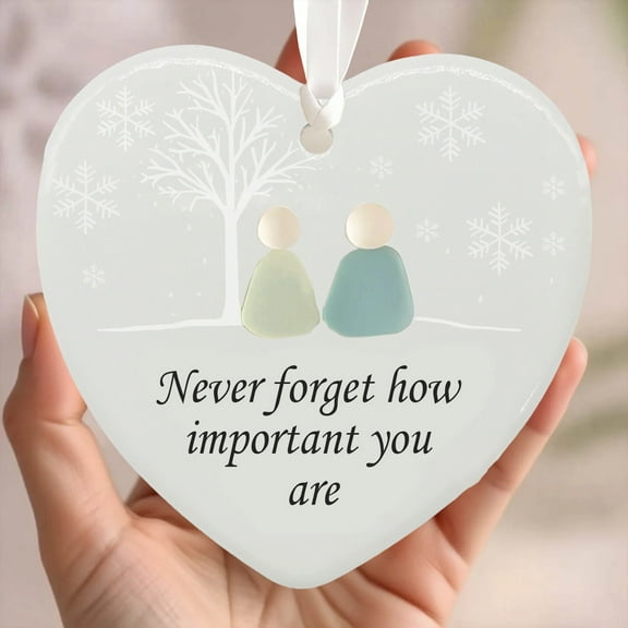 Upgraded Friends Christmas Ornaments 2025,Friendship Heart Ornament for Christmas Tree,Friendship Gifts Bestfriend Ornament for Women Friends 3.14inch N