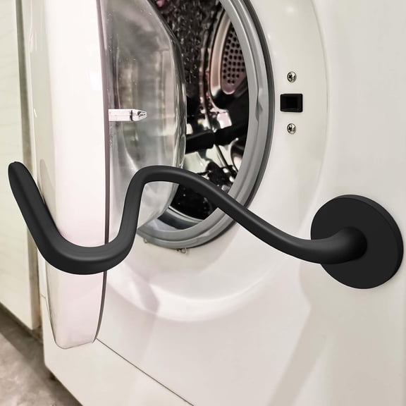 Upgraded Front Load Washer Door Prop, Easy to Use and Bend Washing Machine Door Prop Open, Keep Your Washer Open Or Ajar to Prevent Odors, Black