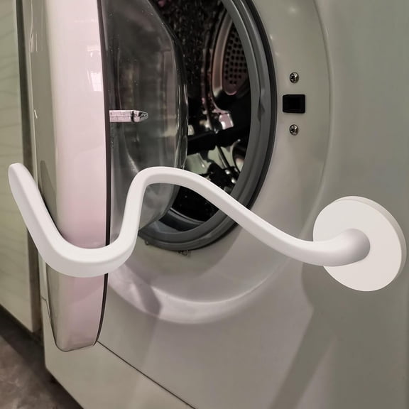 Upgraded Front Load Washer Door Prop, Washing Machine Door Prop | Stable Washer Door Prop Magnetic, Keep Washer Door Ajar to Prevent Odors for Laundry, Scratch-Free, Adjustable Hose, White
