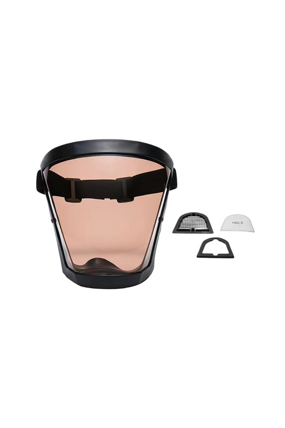 Upgraded Full Face Protective Shield - Anti-Fog HD Clear Face Cover with Filter Cotton, Dust & Oil Splash Proof Protective Gear for Work, Cycling, Industrial Use