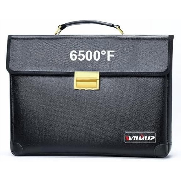Upgraded Fully Fireproof Document Bag 6500F,14.2x10x2.3 Fire Proof Bag for Documents with Lock,Small Fireproof Safe,Portable Home Office Travel Safe Storage for Laptop,Black$$Tools & Hardware Other