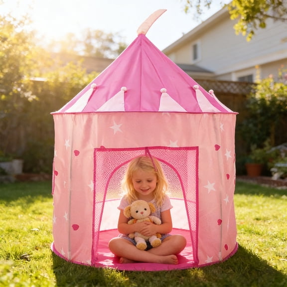 Upgraded Fun 2-3 People Play Tent Indoor Outdoor Foldable Pops Up Playhouse for Toddlers Boys Girls with Carry Bag Portable Game Tent for Party Early Education Gift F