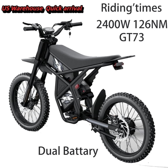 Riding'times GT73 Electric Bike 37MPH 48V 36.4Ah Battery for Adults,2400W Electric Mountain Bike, 85+Miles Electric Bikes ,Dual Hydraulic Brakes & Full Suspension, 25" Tire Electric Motorcycle UL2849