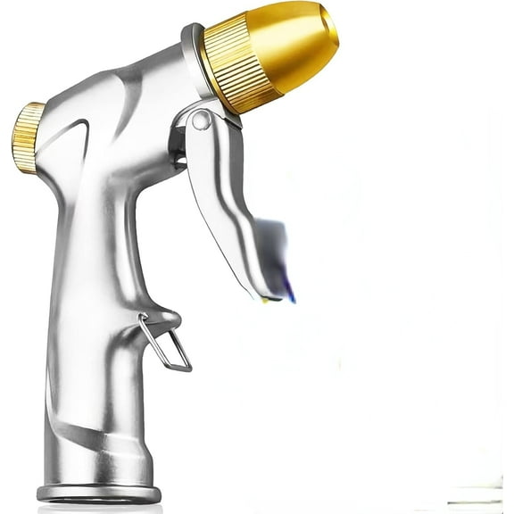Upgraded Garden Hose Nozzle Sprayer, 100% Heavy Duty Metal Handheld Water Nozzle High Pressure in 4 Spraying Modes for Hand Watering Plants and Lawn, Car Washing, Patio and Pet