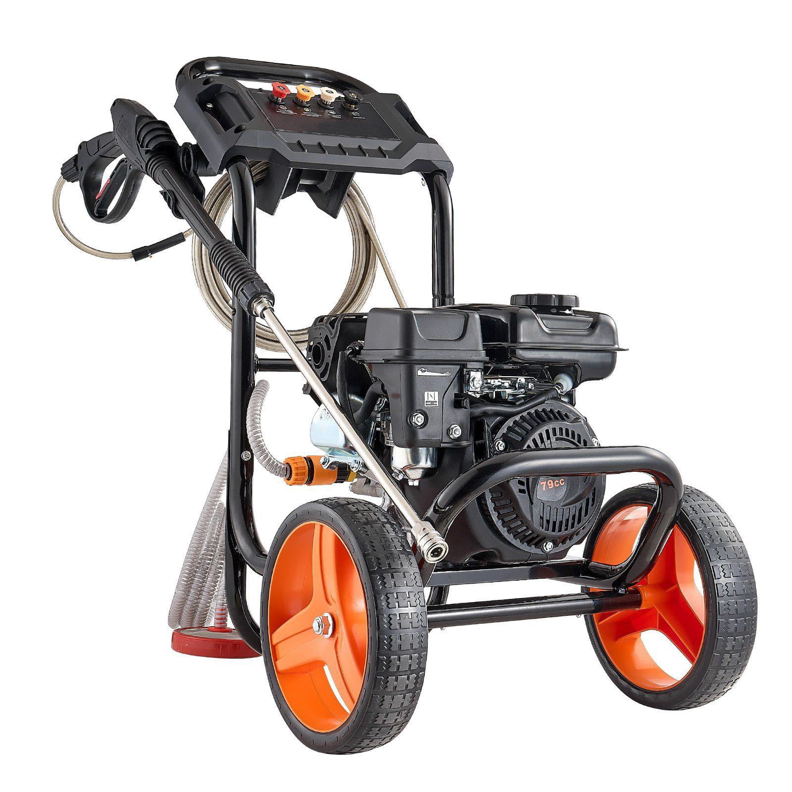 Upgraded Gas Pressure Washer 2900 PSI 1.85 GPM with Aluminum Pump Spray Gun Wand 4 Nozzles for Cars Fences Driveways Patios Homes