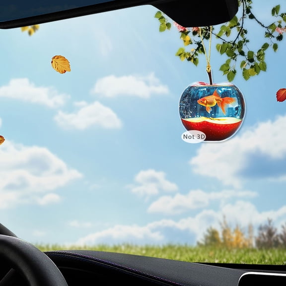 Upgraded Goldfish Water Tank 2D Flat Pendants Gifts Souvenirs Pendants Hanging Ornaments U