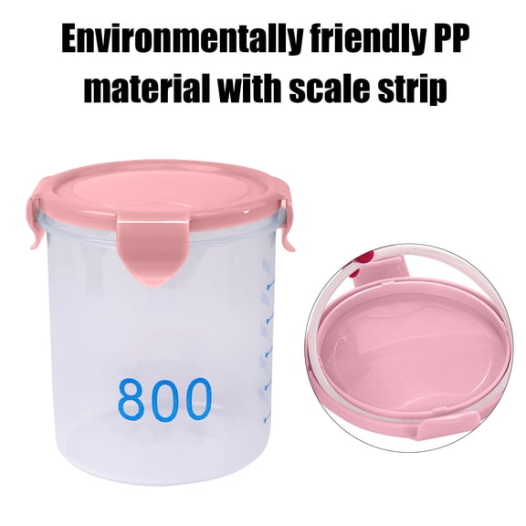 Upgraded With Graduated Round Storage Jars Sealing Jars Plastic Kitchen With Lids Snack Jars Grains Storage Jars Storage Jars Yoghurt Cheese Cake Jars C