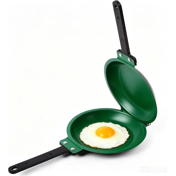 Upgraded Green Double Sided Pan, Water-Based Non-Stick Coating Flip Frying Pan for Home Kitchen, Hotel and Restaurant, Pancake Maker, Omelette Maker, Featuring Gas Or Electric Stove Cooking