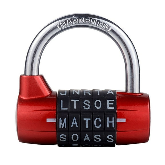 5-Dial Combination Padlock 5 Letters Lock Code Lock Large Gym Cabinet Locker Room Prop Padlock Wordlock Padlock