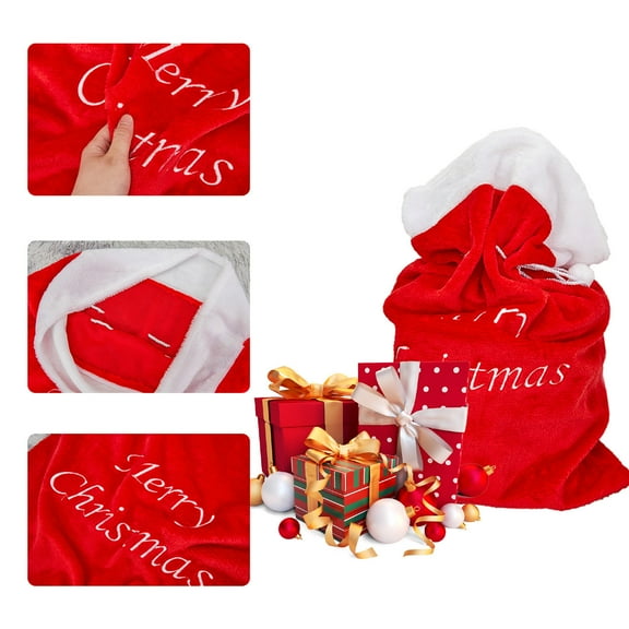 Upgraded HEROOY Large Bags Christmas Gift Wrap With Drawstring Cord Christmas Bags For Gifts Christmas Sacks Big Christmas Gift Bags H