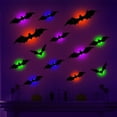 thumbnail image 1 of Upgraded Halloween LED Light Up Bats Stickers with Strong Adhesive Tape, Glow in The Dark Flying Bats Decor for Indoor Outdoor Wall Ceiling Decoration, 1 of 4
