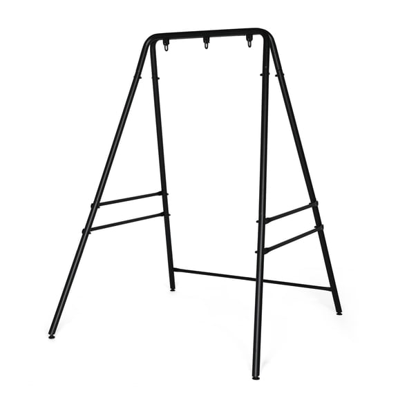 Upgraded Hammock Chair Stand Metal Swing Stand Frame, Heavy Duty Steel Hammock Stand Only for Porch, Backyard, Indoor or Outdoor, Black