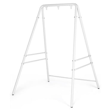 Upgraded Hammock Chair Stand Metal Swing Stand Frame, Heavy Duty Steel Hammock Stand for Porch, Backyard, Indoor or Outdoor,White