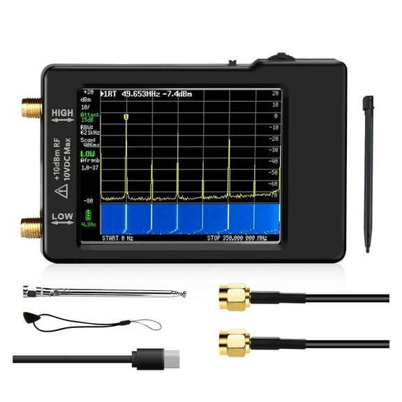 Upgraded Hand Held Spectrum Analyzer 2.8" Display 100kHz To 960MHz With ESD Proteced Version V0.3.1_E ,Compact and Powerful