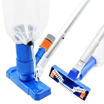 Upgraded Handheld Pool Vacuum for Above Ground Pool - Portable Swimming Pool Jet Cleaner Kit with Brush,5 Section Poles of 70",Small Underwater Vacuum for Spas,Ponds,and Fountains