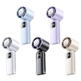 thumbnail image 1 of Upgraded Handheld Small Mini Fan, 5‑Speed USB‑C Rechargeable Portable Fan, Quiet Cooling for Travel Office, Compact Beige, 1 of 7