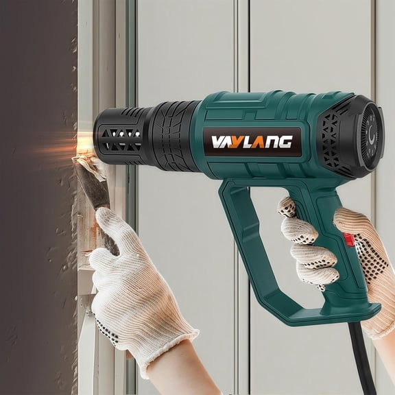 Upgraded Heat Gun - 8 Temp Settings & 2 Fan Speeds, with 4 Nozzles for Welding, Paint Stripping, Shrink Wrapping, Thawing,  QR611B