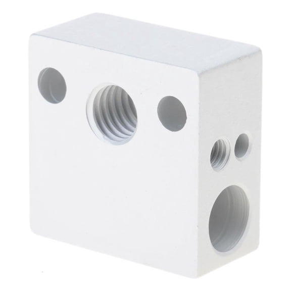 Upgraded Heating Block Aluminium for MK8 Extruder High Temperatures Heater Block for 3D Printer Accessories