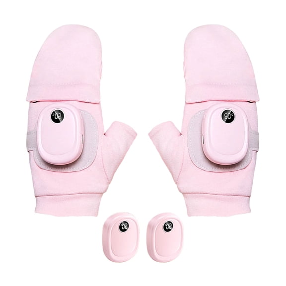 Upgraded Heating Fingerless Hand Warming Rechargeable Hand Warming Heating Work Cycling Skiing Motorcycle Camping Hiking Abdomen under Desk Elliptical Heating Pad Hands Therapeutic Hand Warmer