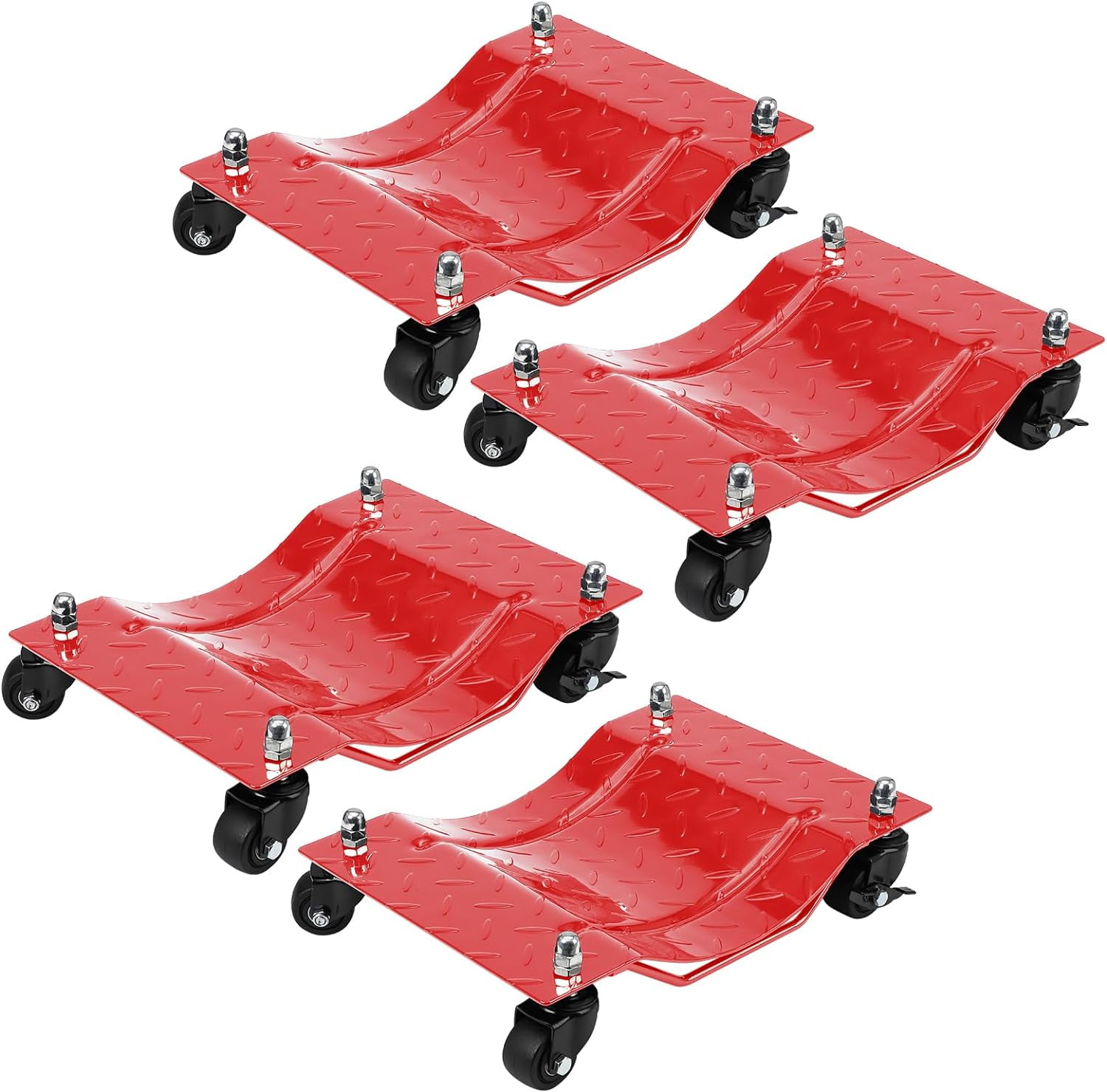 Upgraded Heavy Duty Wheel Dolly Car,6000 Lbs Nylon Wheel Dolly,4 Piece ...