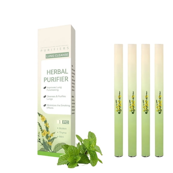 Upgraded Herbal Diffuser Pen - Mullein Relaxation Stick with Flower & Plant Extracts for Lung Cleansing, Breathing Improvement, and Oral Freshening Portable, Chemical-Free