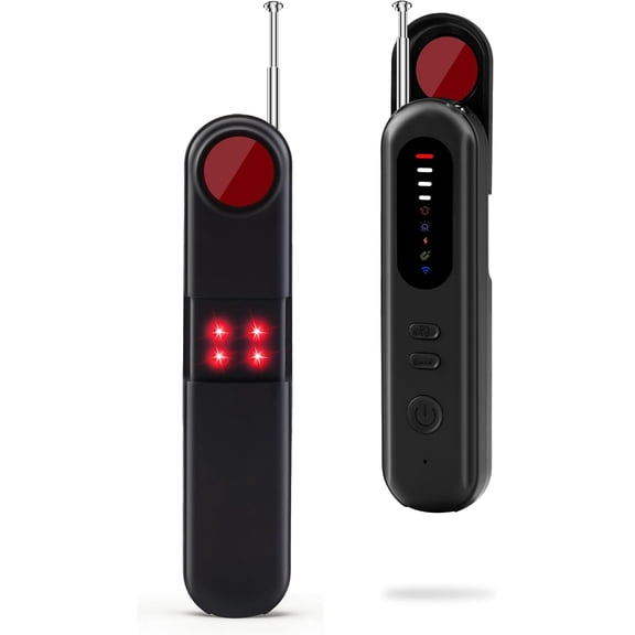 Upgraded Hidden Camera Detector, 5-in-1 Anti Spy Detector with RF Signal Infrared Night Vision Detection, Anti-Theft Alarm Bug GPS Tracker Finder for Hotel Travel Home Office Car