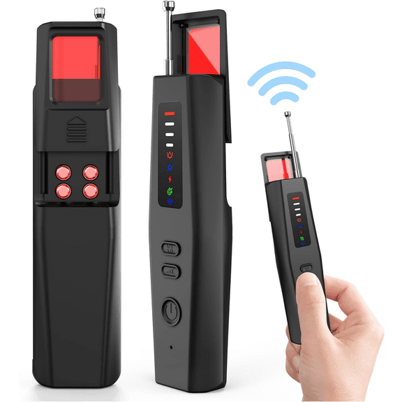 Upgraded Hidden Camera Detector  Anti-Spy Bug & GPS Tracker Scanner, Portable Electronic Sweeper for Travel, Home, Office, Hotel Privacy Protection