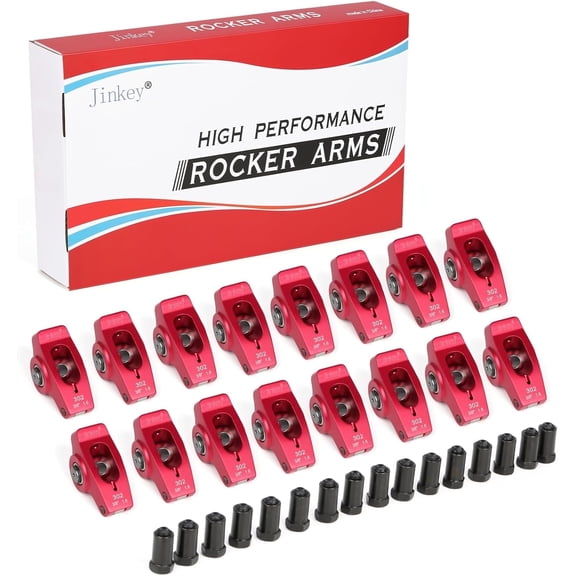 Jinkey® High Performance 2024-T6 Aluminum Rocker Arms, 1.6 Ratio, 3/8" Studs – Fits Ford SBF 302 V8 Engine (Part #11302011)