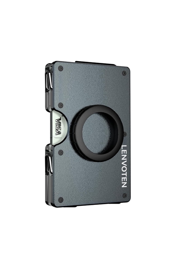 Upgraded Hinged Minimalist Wallet for Men | Slim Metal Blocking Wallet | Credit Card Holder & Money Clip Holds 20 Cards | Premium Scratch-Resistant Finish | Ideal Gift for Men(AirTag Compatible) Y101