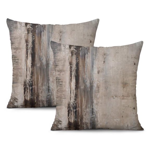 Upgraded Home Decor: Modern Art Throw Pillow Covers, Blue Abstract Oil Painting Design, 20x20 Inch Set of 2 Pillowcases - Perfect for Cushion Couch Sofa, Bedroom, Living Room