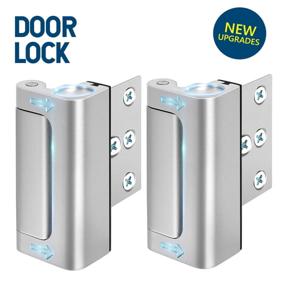 Upgraded Home Security Door Lock | Door Reinforcement Lock Withstands 800 lbs of Force | Childproof Security Lock | Perfect for Women Living Alone & Family Safety | Anti-Rust & Easy to Install