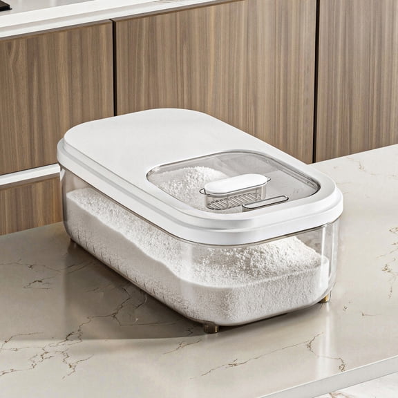 Upgraded Household Food Storage Containers Insect-proof And Moistures-proof Sealed Storage Bins For Grains Flour And Rice Transparent Storage Boxes For Various Grains J