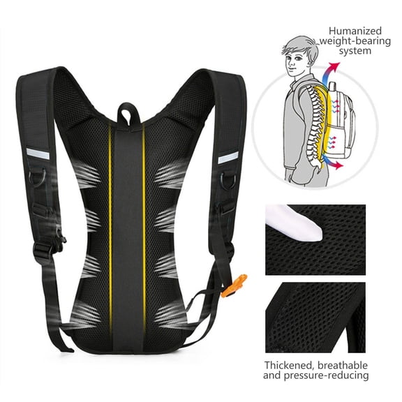 Upgraded Hydration Backpack – Water Bag Backpack, Black Home Storage and Organization